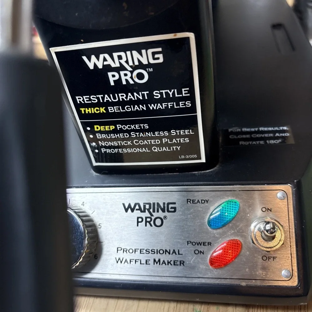 Waring Pro Thick Belgian Stainless Waffle Maker Restaurant Style WWM200BJ Cook
